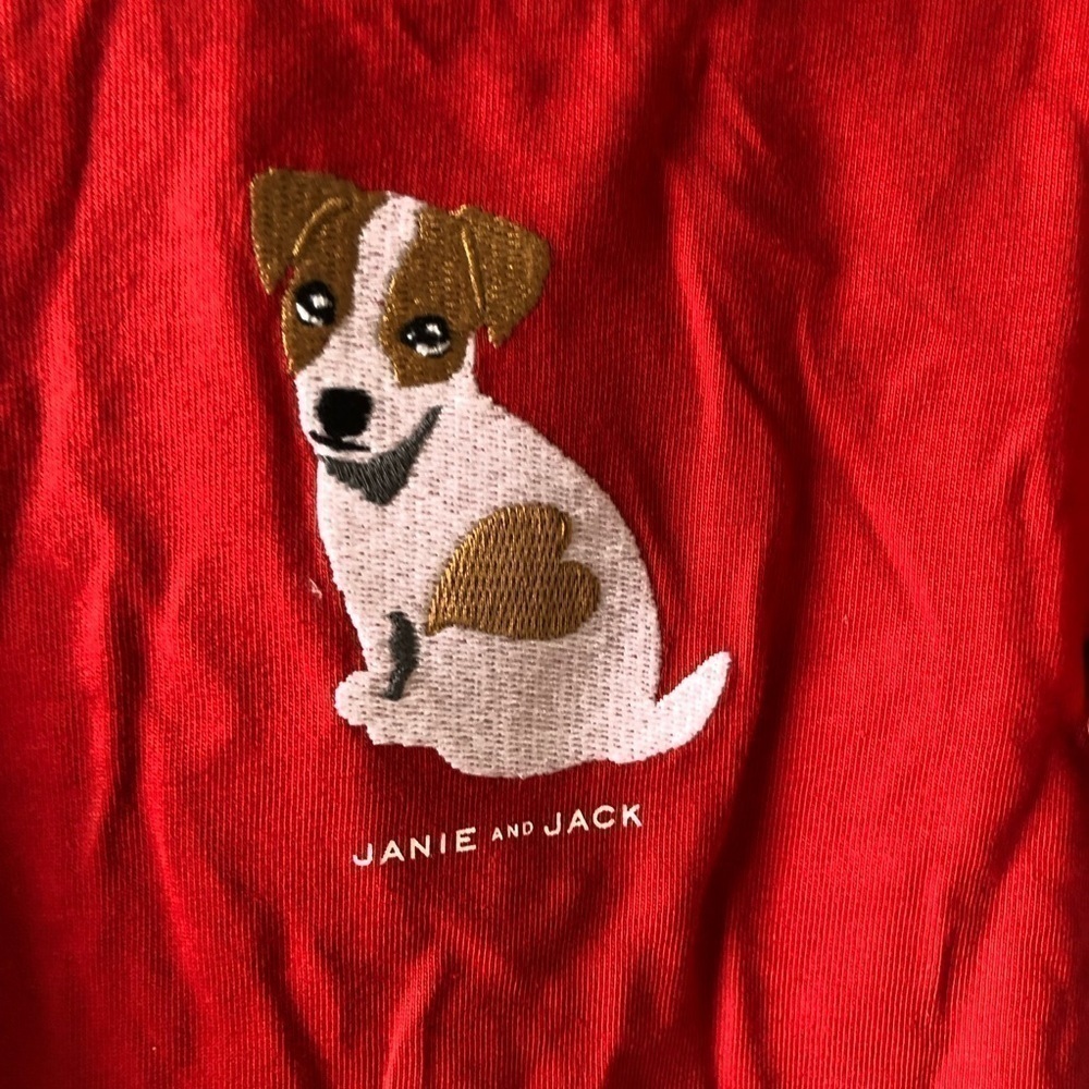 New Janie and Jack Red Dog Baby Top 12-18 M - Picture 3 of 7